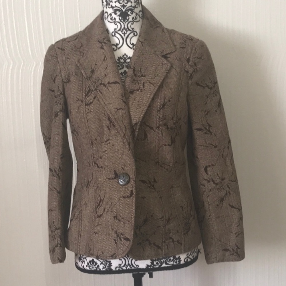 Coldwater creek brown blazer petite size 6